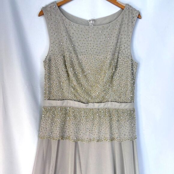 Camille La Vie Formal Evening Prom Dress Beaded Ribbon Waist Sleeveless Size 10 - Picture 3 of 11